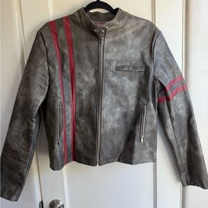 Edikted Faux Leather Gray Jacket